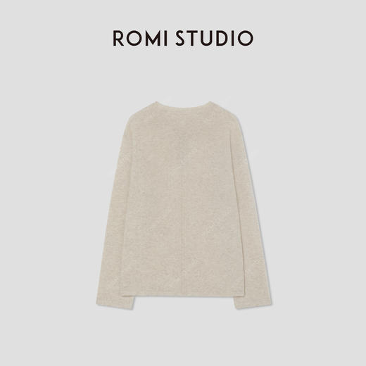 ROMI STUDIO“温暖已至” 山羊绒绵羊毛混纺亨利领毛衫 RW24WST1266 商品图2