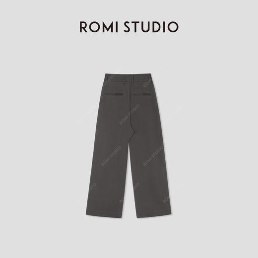 ROMI STUDIO“率性从容”100%斜纹棉酵洗软糯阔腿休闲裤RW25SX70025 商品图1