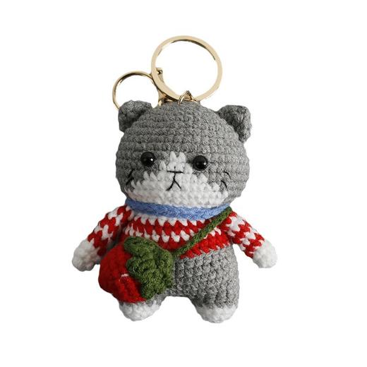 手工编织<灰草莓猫> 商品图4