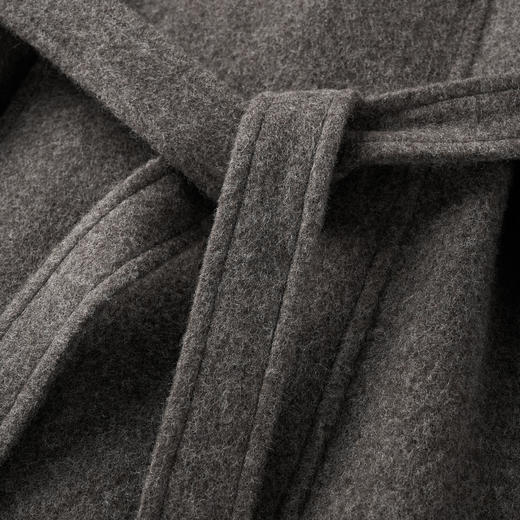 ROMI STUDIO“棕标甄选”100%羊毛混色花纱收腰毛呢大衣RW24WWY0276 商品图3