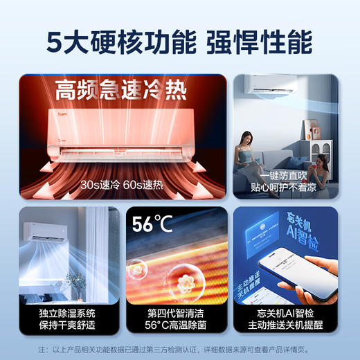Midea/美的空调大1匹酷省电三级能效变频冷暖壁挂式KFR-26GW/N8KS1-3 商品图3