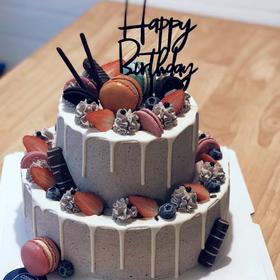 【人气推荐👍👍草莓可可双层定制蛋糕022】