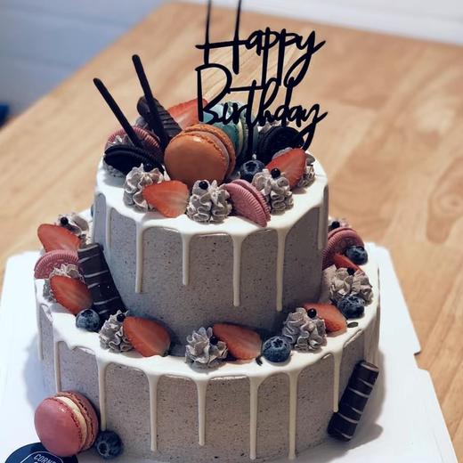 【人气推荐👍👍草莓可可双层定制蛋糕022】 商品图0