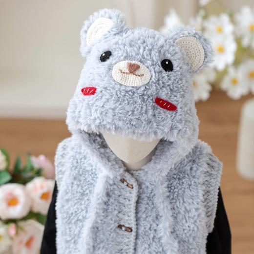 苏苏姐家萌萌小熊外套手工diy编织钩针毛线团自制帽子材料包冬 商品图1