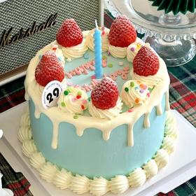 【草莓蛋糕创意定制008】