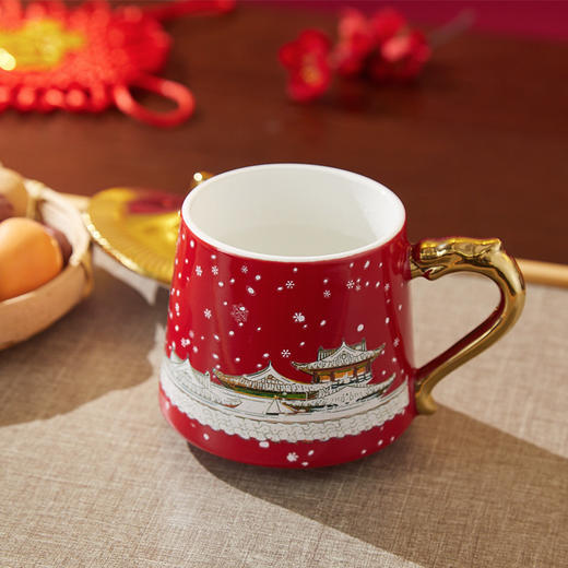 金銮瑞雪感温变色杯 故宫文物大师亲创雪景 明孝陵博物馆监制 鎏金工艺 商品图2