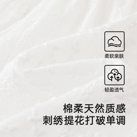 英氏女童裙子夏季透气网纱女宝白色公主裙中大童裙子2025新款 商品图1