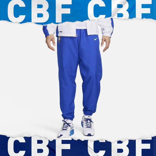 小李子NIKE耐克巴西队1998复刻版男士梭织运动长裤FZ6716-438 商品图1