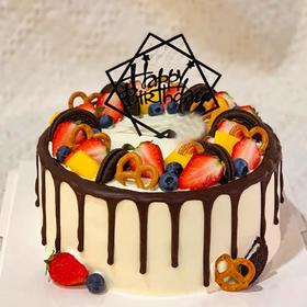 【草莓淋面蛋糕003】