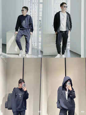 专柜2300元 阿玛尼EA FW24 Manga Bear / 漫画小熊系列卫衣卫裤