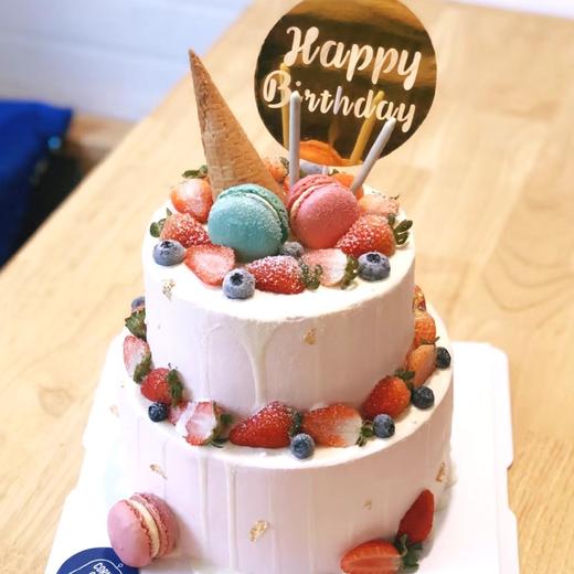 【淋面草莓蛋糕双层定制023】 商品图0