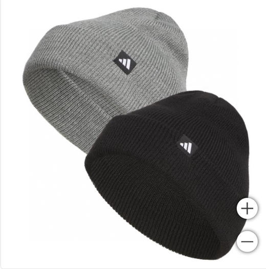 Adidas毛线帽经典毛线帽来了📣男女通用款，一套2只装一黑一灰，可以情侣💏一起戴❤️美国🇺🇸直邮特价260元/2个装🉐 商品图0