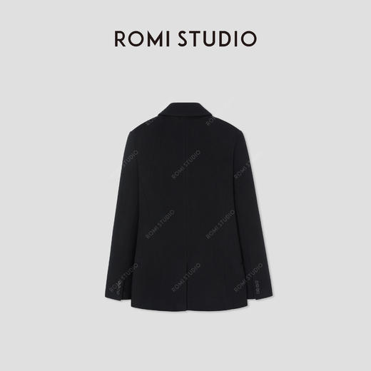 ROMI STUDIO“棕标甄选”山羊绒绵羊毛混纺经典西装外套RW24WWN1210 商品图2