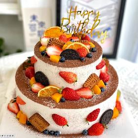 【草莓蛋糕双层定制027】