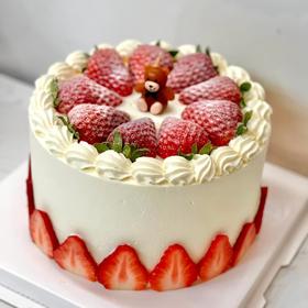 【草莓蛋糕创意定制018】