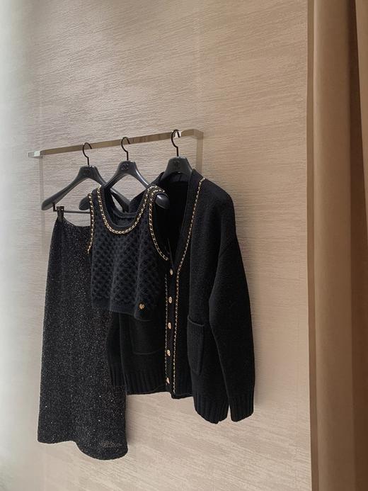 金蘑菇菇 La Droite慢半拍心动 /重磅高克重羊毛 链条香香开衫 商品图6