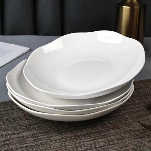 【孟垣中式新骨瓷纯白荷叶盘🥣】 出口级品质❗FDA认证❗宜JIA代工厂出品❗宜JIA同款售价💰9.9元/个❗ 💰39.9元六个中式新骨瓷纯白荷叶盘😎 商品图4