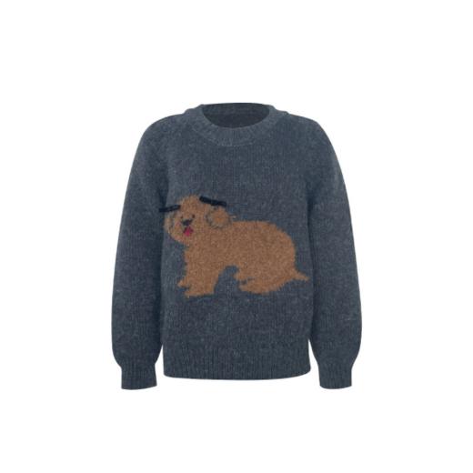 🌟【小野日记 Yono's Diary可爱小狗慵懒秋冬软糯羊毛衫XY-F-15111款】❤️！！这款可爱小狗~慵懒☀️gao级宽松毛衣秋冬软糯羊毛衫，🌵羊毛混纺，保暖又轻盈舒适，💖上身无负担。 商品图5