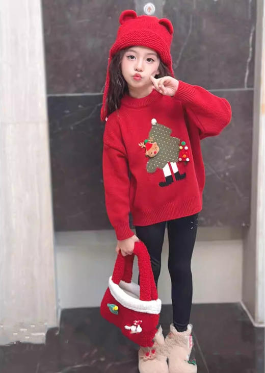 超美✌️年末战衣来袭❗平安夜🍎圣诞🎄跨年🧨根本过不完【新年必入款】小懒熊圣诞新年毛衣团 💕chao级洋气，今天超多新款买到你过瘾😎公主请安心过节😍 商品图4