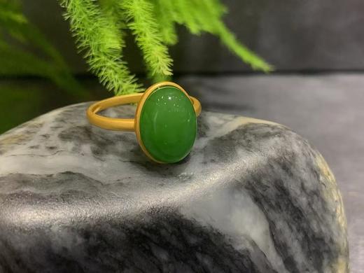 【御珠宫坊】金镶碧玉戒指 商品图5