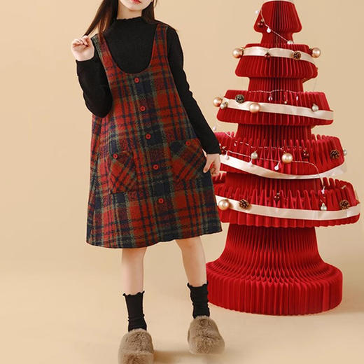 裁缝学苑TQ134女童连衣裙新款公主裙冬季翻领大衣套装纸样儿童裙子样板 商品图5