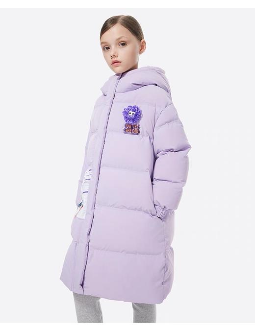 【春上新】【3.8折】8楼琳麦罗 LYNN&MILO 紫色连帽运动常规款羽绒服  吊牌价：2098元  活动价：797元 商品图1