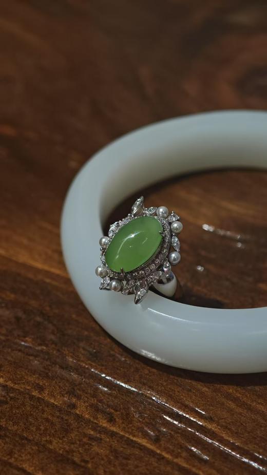 珠翠·和田翠青戒指【嘉石556】 商品图1