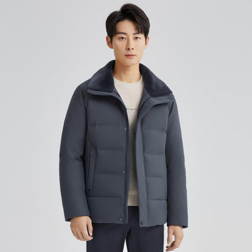 【90%鸭绒】圣得西冬季新款羽绒服男士商务绅士绵羊毛领外套2462942003 商品图2