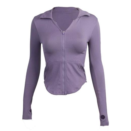 Gymicon能量符号 秋冬新款莱卡V领拉链运动户外健身瑜伽服YASY2233 商品图4