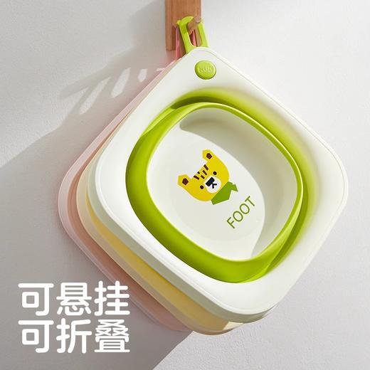 可优比婴儿折叠脸盆宝宝洗脸盆新生儿洗屁股盆便携式儿童专用 商品图2