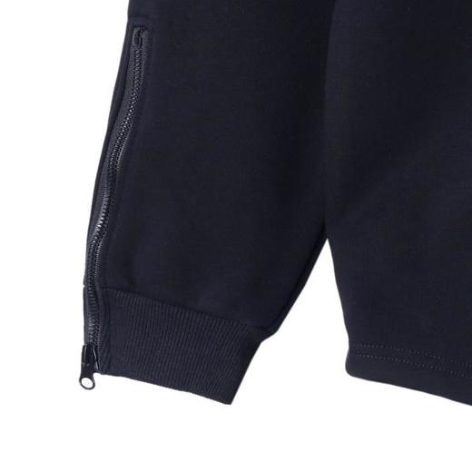 WY899秋冬季新款时尚个性韩版褶皱倒三角圆领长袖T恤拉链袖高级百搭 商品图4