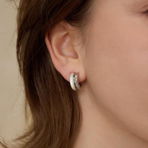 ARSIS｜蛇来运转系列 蛇纹纳财双环耳圈 商品图1