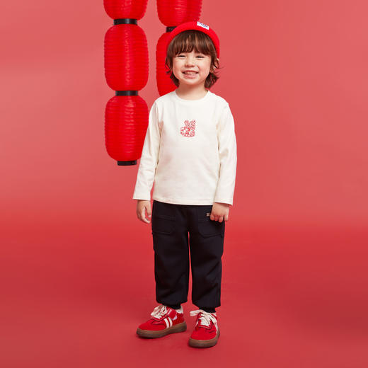 男女童圆领长袖T恤春季新款安奈儿童装实体店同款XM511544 商品图3