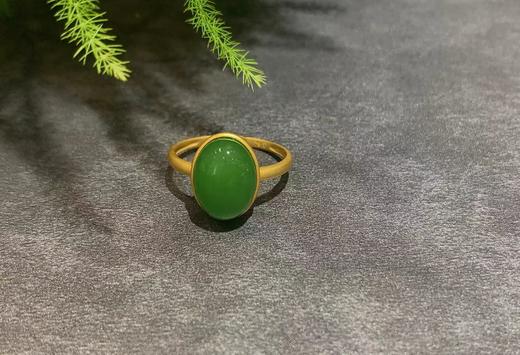 【御珠宫坊】金镶碧玉戒指 商品图6