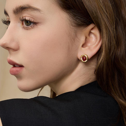 ARSIS｜蛇来运转系列 蛇纹鸿运耳钉 商品图3