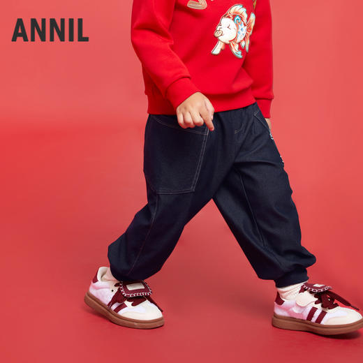男童全腰长裤春季新款安奈儿童装实体店同款XB516535 商品图2