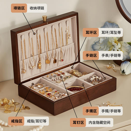 初心| 单层首饰盒鸢尾花丰收油画桃花芯 商品图2