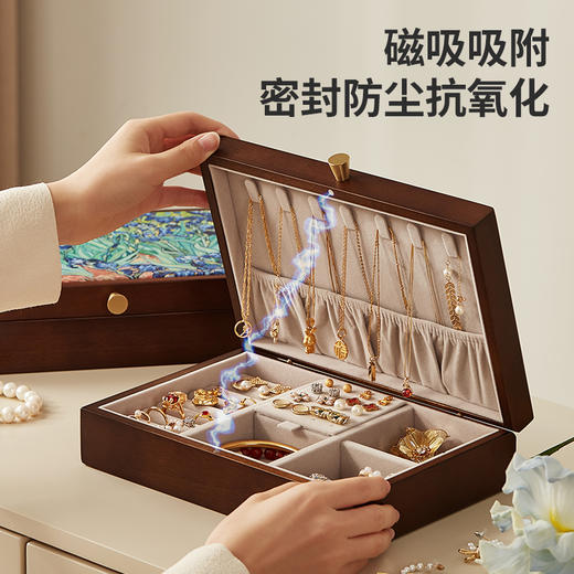 初心| 单层首饰盒鸢尾花丰收油画桃花芯 商品图4