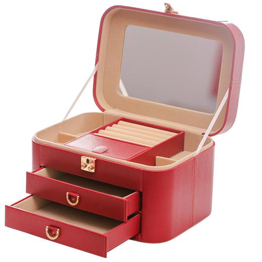 【多样屋专柜】荔枝纹首饰盒/中/红 商品图2