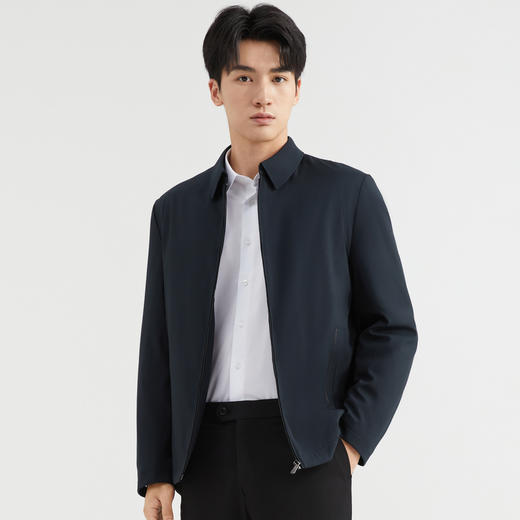 【易打理】圣得西秋冬高端行政轻薄棉服商务休闲夹克外套 商品图3
