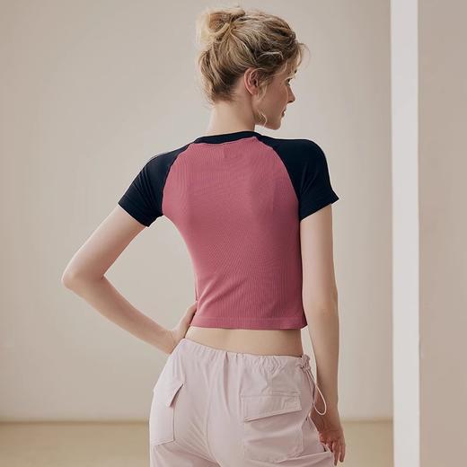 Gymicon能量符号 春夏户外舞蹈运动短袖无缝一体织瑜伽服跑步健身上衣YASY2414 商品图1