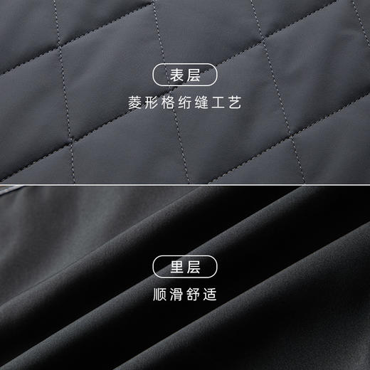 【内里夹棉&菱形格】圣得西休闲基础灯芯绒翻领薄棉服男款冬季 商品图1