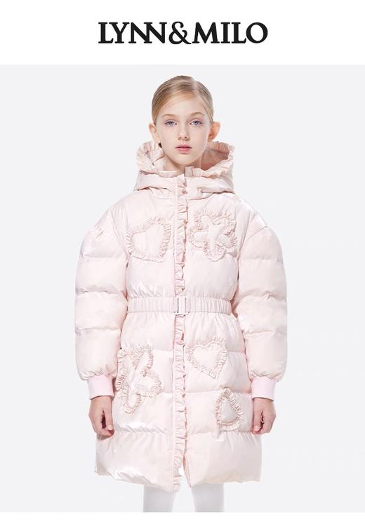 【春上新】【3.8折】8楼琳麦罗 LYNN&MILO粉色蝴蝶花落肩袖长款羽绒服  吊牌价：2098元  活动价：797元 商品图4