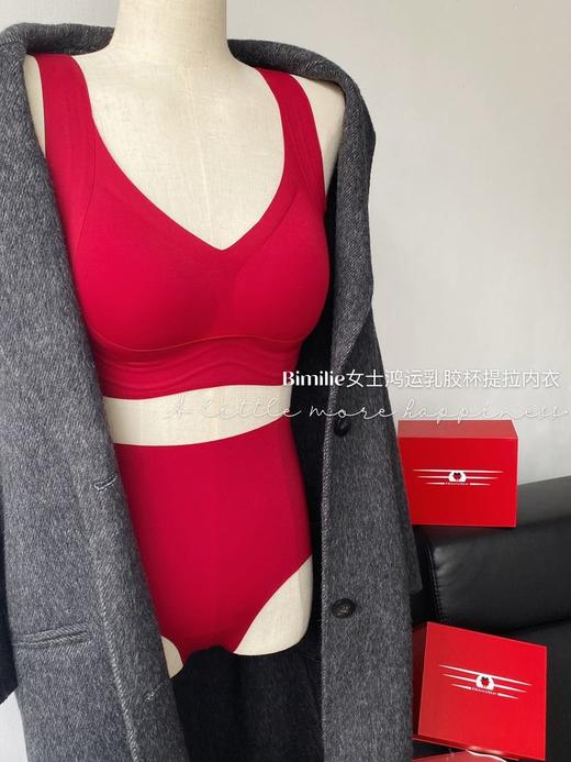 2.26之后发！男女都有❗新增红袜、红内裤【蓓米莉Bimilie女士鸿运乳胶杯提拉内衣套盒&男士鸿运飞驰莫代尔内裤套盒】新年/本命年/新婚刚需🔥穿红衣，行好运~❗极度裸感的舒适度！【品牌直发】 商品图0