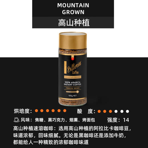 【跨境】vittoria MOUNTAIN GROWN高山种植100g 商品图2