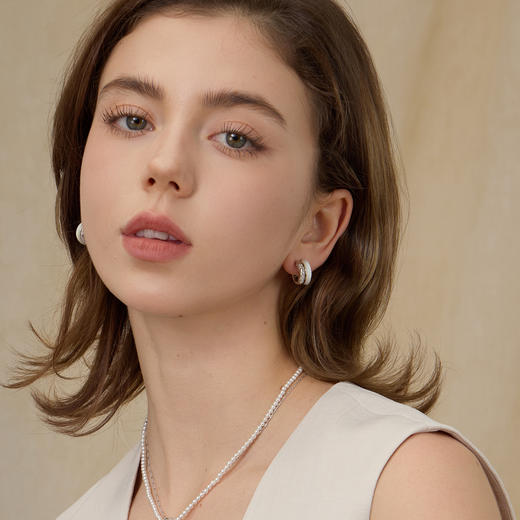 ARSIS｜蛇来运转系列 蛇纹纳财双环耳圈 商品图2