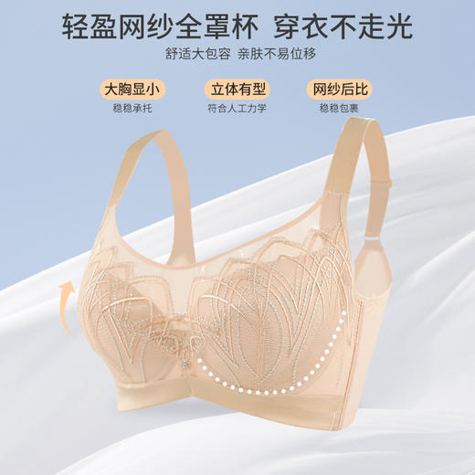 贝佳人软钢圈聚拢大码调整型内衣塑形调整型文胸BW962212 商品图1