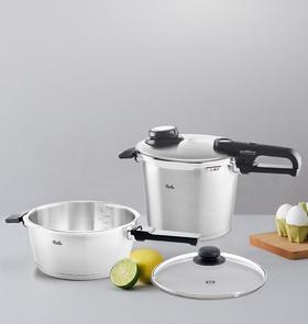 【春上新】10楼菲仕乐  3.5L+6L双子星高速快锅德国原装进口   吊牌价6359元  活动价4580元