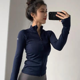 Gymicon能量符号 运动外套四面高弹纽扣跑步瑜伽长袖YASY2316