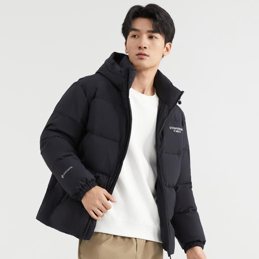 【90%鸭绒】圣得西加厚面包羽绒服短款男24冬季新款纯色连帽外套 商品图3
